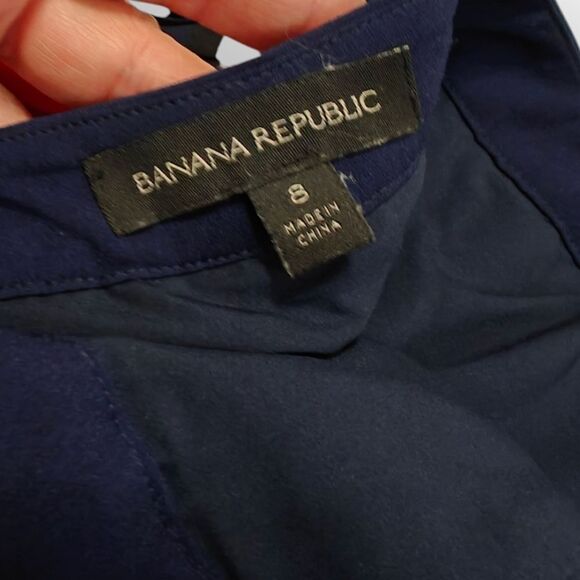 Banana Republic Blue and Red A-line Midi Pleated Skirt Size 8 - Picture 9 of 11